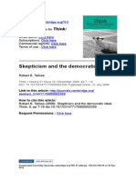 Skepticism and the democratic ideal