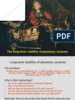 Tremaine Talk April07 The Long Term Stability of Planetary Systems