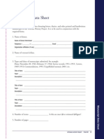 Manuscript Data Sheet: Field