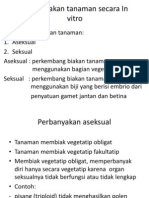 Perbanyakan Tanaman Secara in Vitro