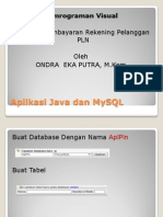 Aplikasi Java Dan MySQL PLN (Lanjutan)