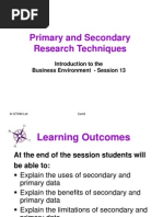 Primary and Secondary Data