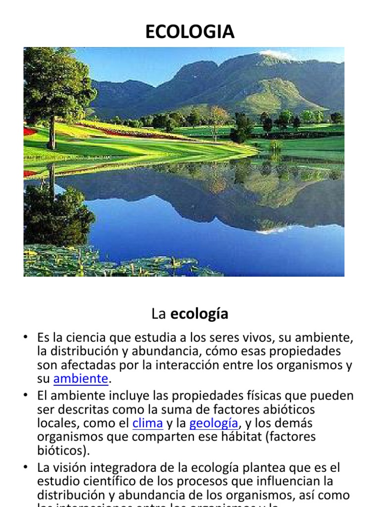 ECOLOGIA | PDF | Ecología | Ecosistema