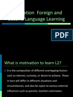 Factors Motivating L2 Language Learning