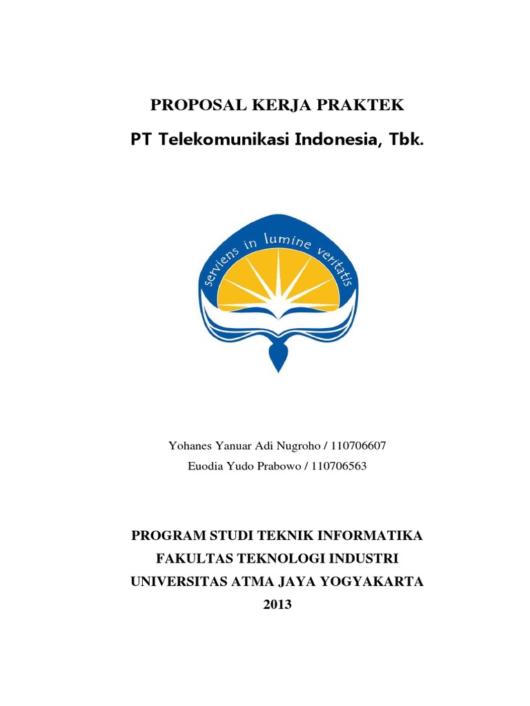 Proposal Kerja Praktek Telkom.