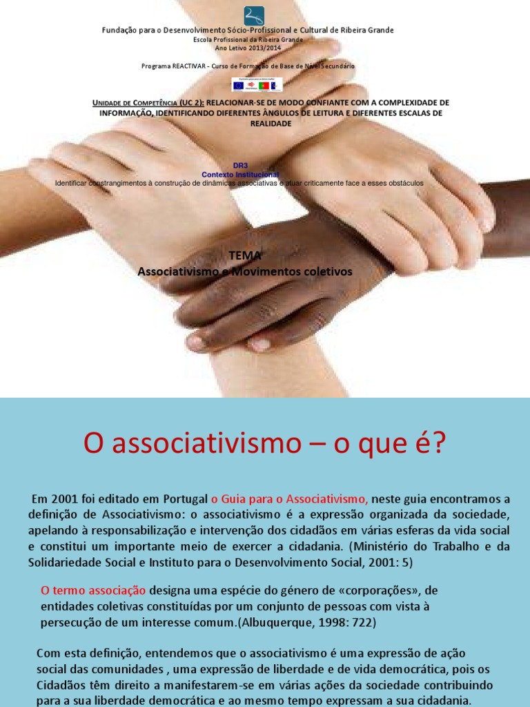 O que é Associativismo? Definições e História | PDF | Cidadania ...