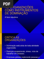 As Organizacoes Como Instrumentos de Dominacao