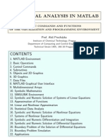 Numerical Analysis in MATLAB