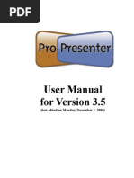 Pro Presenter 3 Manual