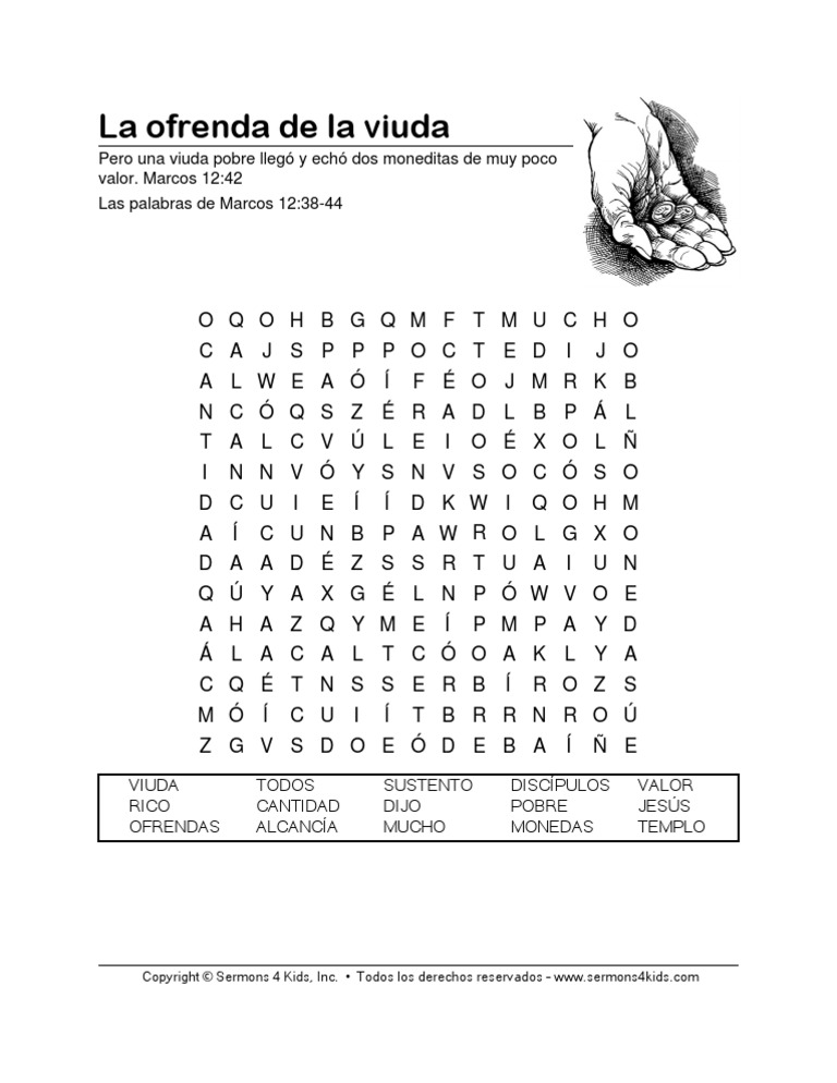 Sopa De Letras Viuda