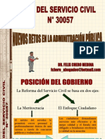 LEY N° 30057 Y LOS NUEVOS RETOS EN LA ADM PÚBLICA