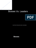 Bosses vs. Leaders - by - Santosh Parashar