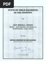 Download Child Sacrifice - Uganda Police Report 5 November 2009 by UNICEF Uganda SN22245999 doc pdf