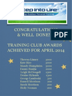 Training Club Awards-April 2014