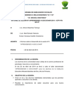 Informe de Sesiones