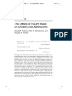 The Effects of Violent Music On Children and Adolescents: Hapter