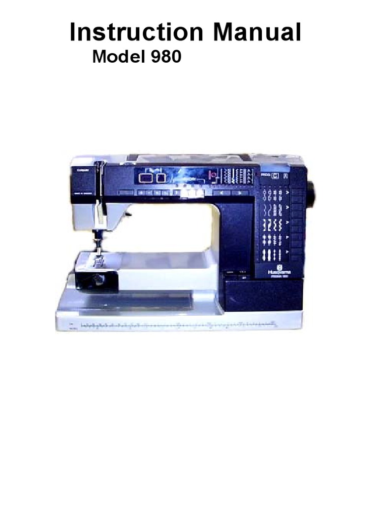 Viking Prisma 980 Sewing Machine Manual Manufactured Goods Areas Of