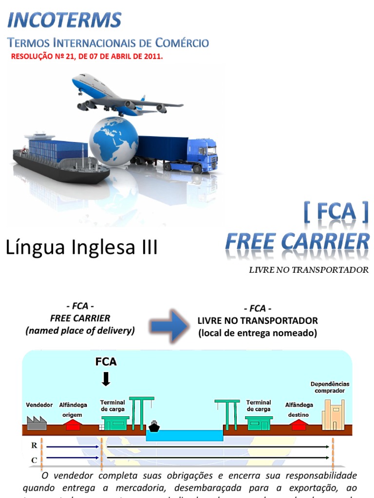 Free Carrier Definition _ Incoterm FCA : Free Carrier Alongside – HAJHOM
