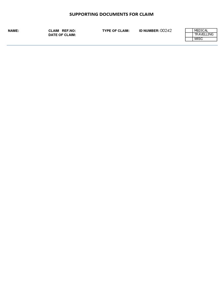 Claim Support Documents Overview | PDF