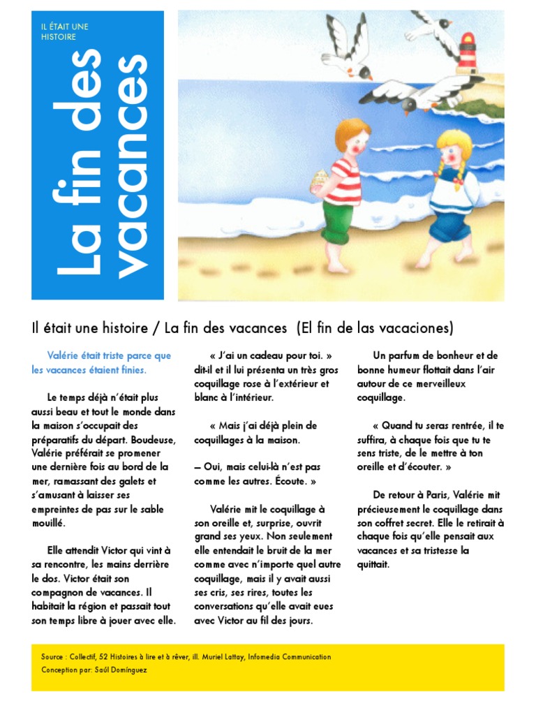 Il Etait Une Histoire La Fin Des Vacances El Fin De Las Vacaciones