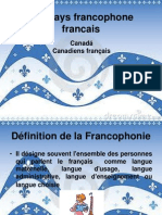 Les Pays Francophone Francais Canadá