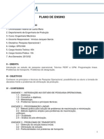 Plano Ensino Pesquisa Operacional I