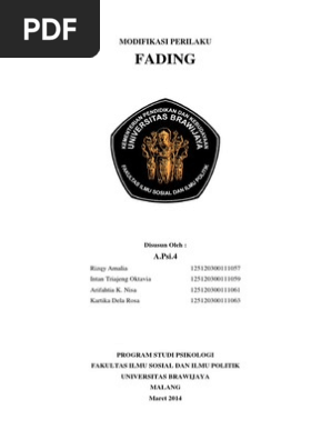 Modifikasi Perilaku Fading
