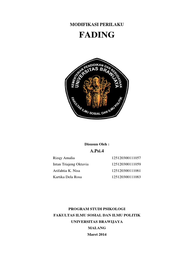 Modifikasi Perilaku Fading