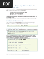 Creating An Oracle 10g Database From The Command Line Only: Specifying The Instance's SID