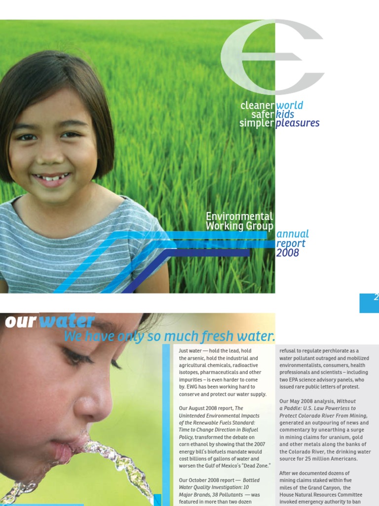 Environmental Working Group 2008 Annual Report PDF Environmental