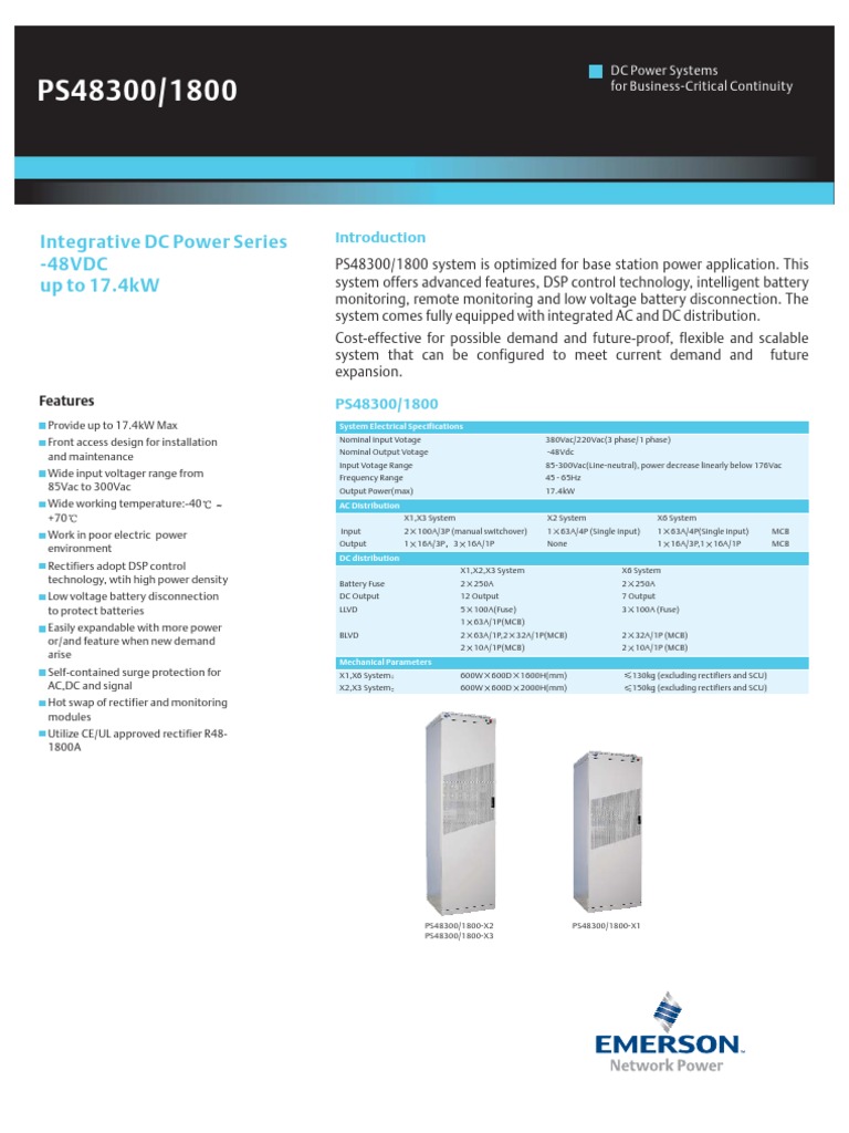 Emerson Rec Rectifier Direct Current