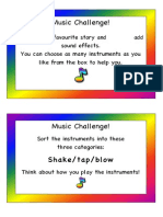 Music Challenge Cards