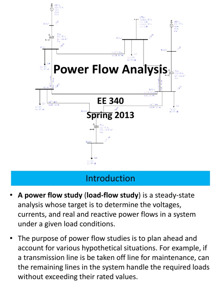 Power Flow Analysis PDF Electrical Engineering