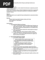 writing mini lesson plan