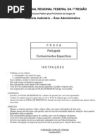 TRF 1ª Reg. -  Analista Judiciário - Administrativa 2001