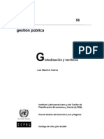 10. Cuervo, Luis Mauricio (2006). Globalización y Territorio (1)