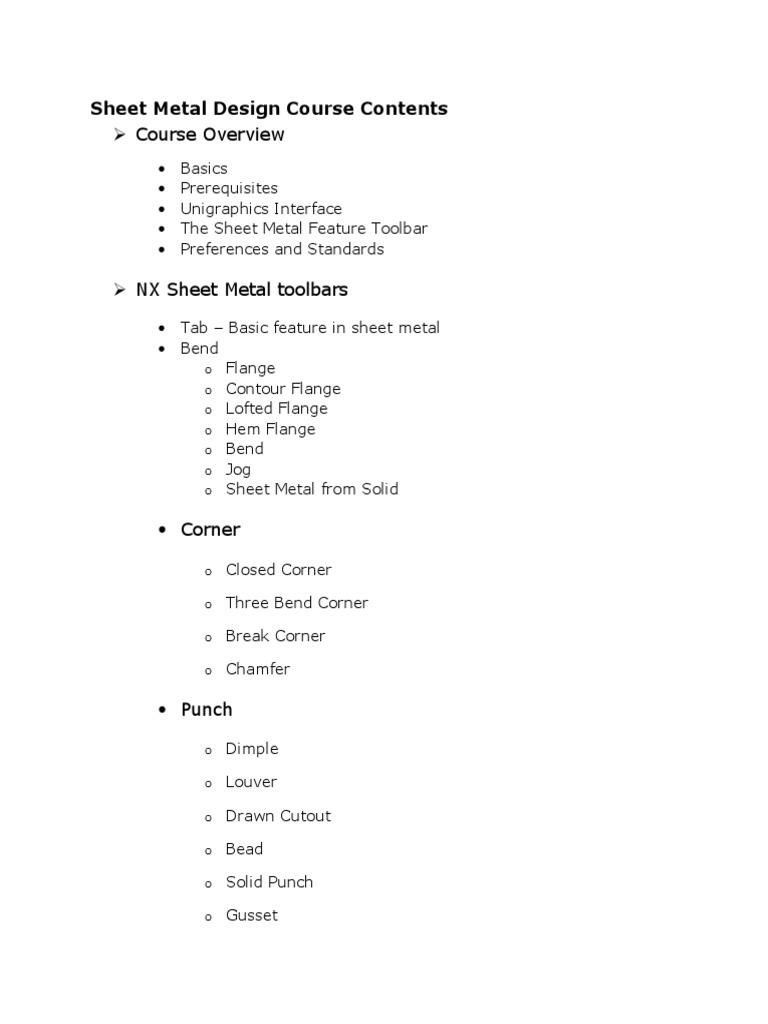 course-overview-sheet-metal-design-course-contents-pdf-sheet-metal