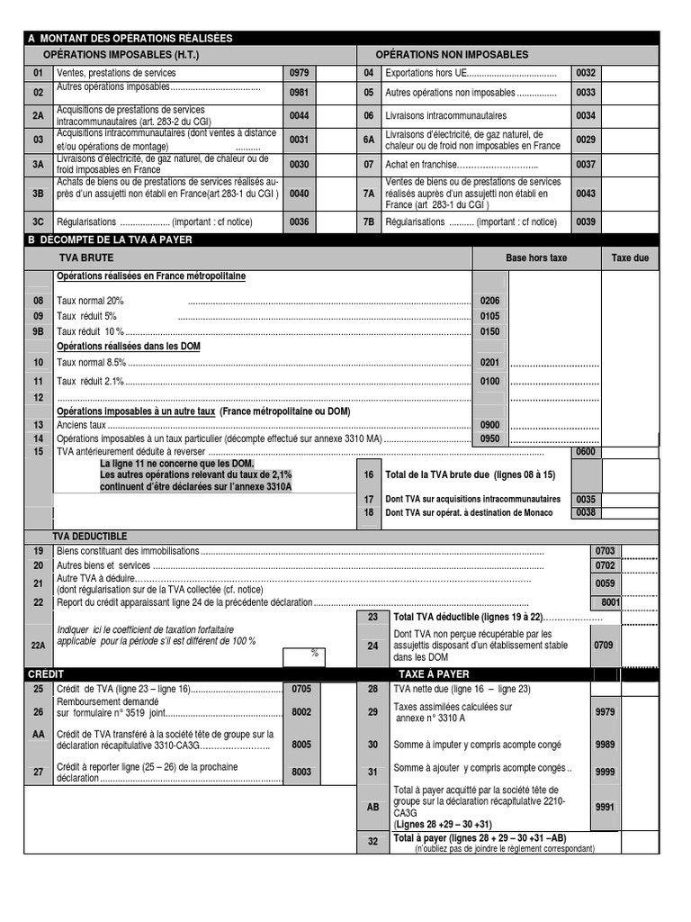 Controle de tva ca3 pdf