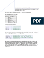 Relational and Comparison Operators