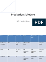 JAT Production Schedule