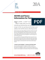 WWK20A ADHD and Teens Information For Teens
