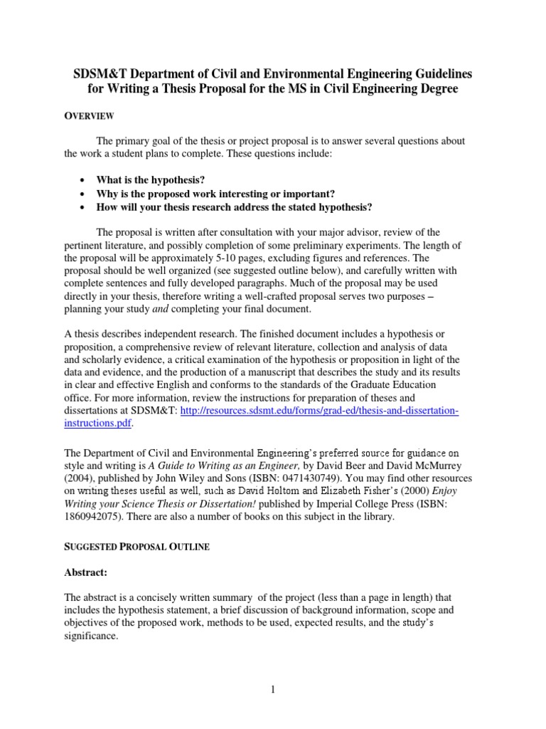 thesis proposal guidelines pdf