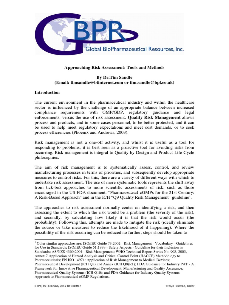 2.5 Approaching Risk Assessment Tools and Methods | PDF | Risk ...
