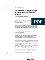 Ten Questions On The Phonology of English As An International Language