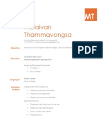 Malaivan Thammavongsa Resume