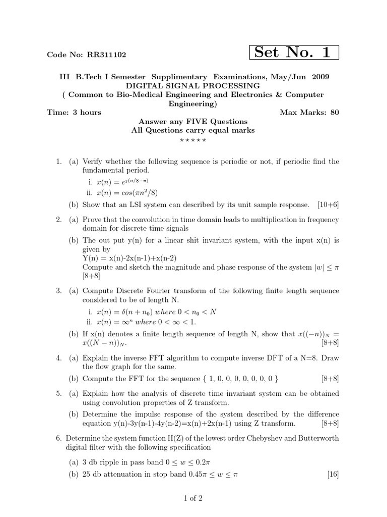 DSP | PDF | Discrete Fourier Transform | Digital Signal Processing