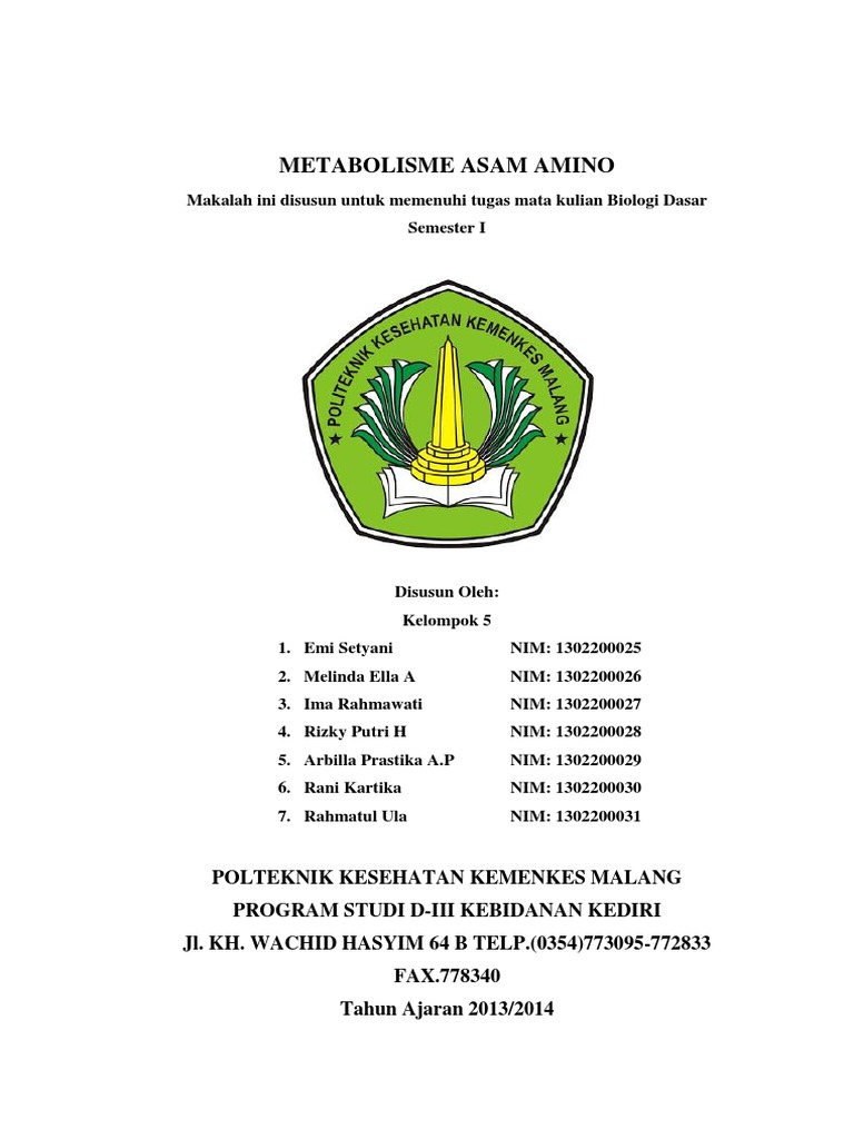 MAKALAH Metabolisme Asam Amino