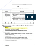 Questão de aula nr. 2 - Transporte ativo e osmose