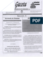 Reglamento de Ejecución General de La Ley Orgánica de Presupuesto