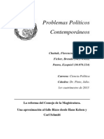 La Reforma Del Consejo de La Magistratura - Una Aproximación Al Fallo Rizzo Desde Hans Kelsen y Carl Schmitt